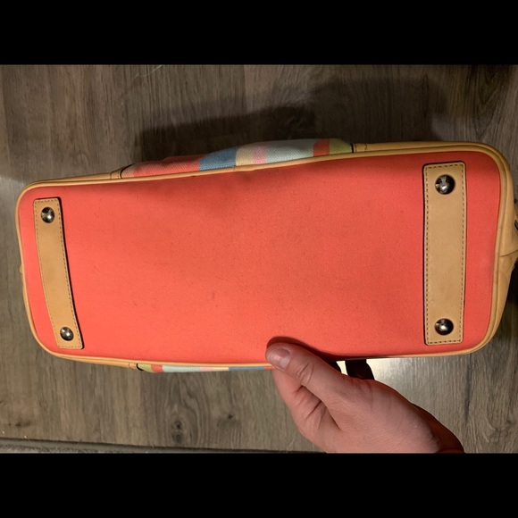 Coach Striped Canvas & Leather Shoulder Bag - Picture 6 of 6